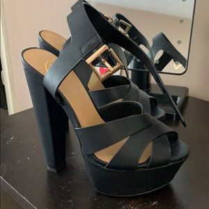 Black stiletto heels